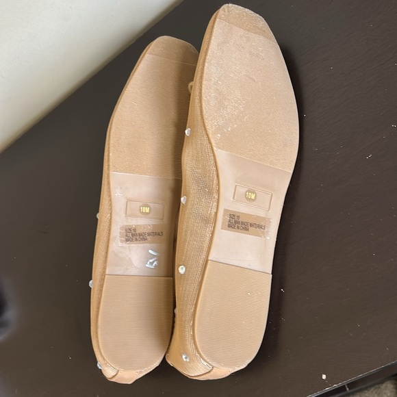 Lulus Miliah Light Nude Mesh Rhinestone Ballet Flats Sz 10 NEW - Picture 9 of 10